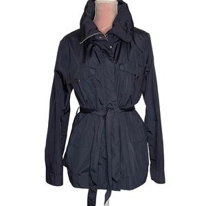 Geox Navy Utility Rain Belted Jacket